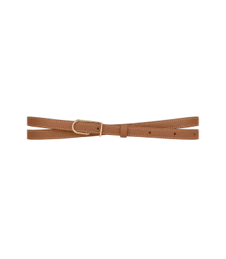Cintura sottile Umi Belt Edition testurizzata color cammello