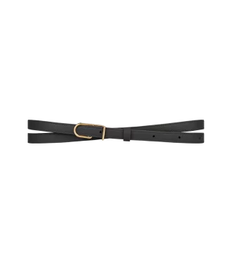 Cintura sottile Umi Belt Edition testurizzata nera