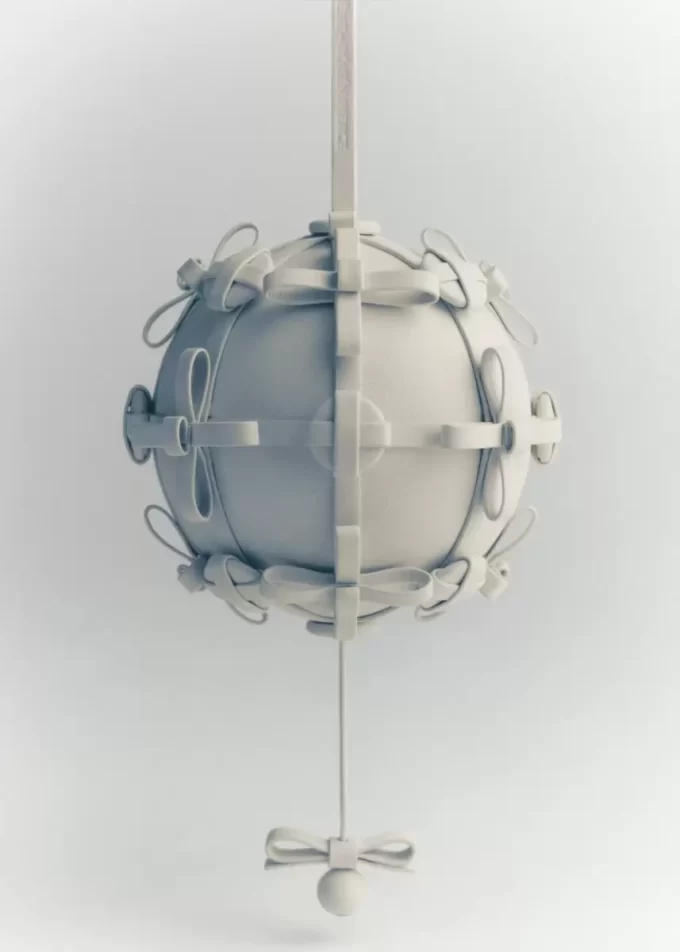 Edizione Button Bow Sphere in porcellana Edizione Button Bow Sphere in porcellana