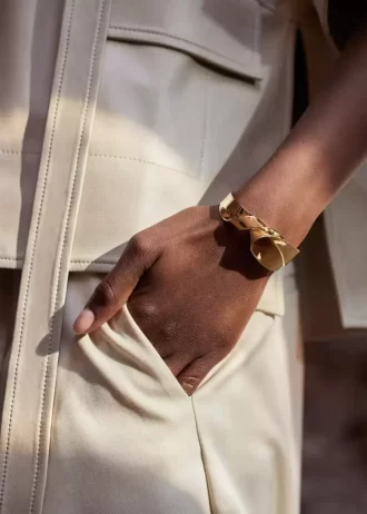 Edizione Éole Cuff in oro 24 carati dorato
