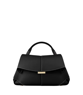 Mokki Mini Edition Textured Black con cuciture ecrù