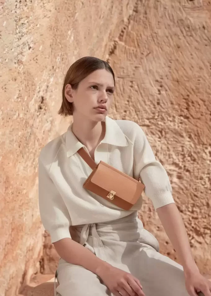 Numéro Sept Belt Edition Textured Duo Camel Numéro Sept Belt Edition Textured Duo Camel
