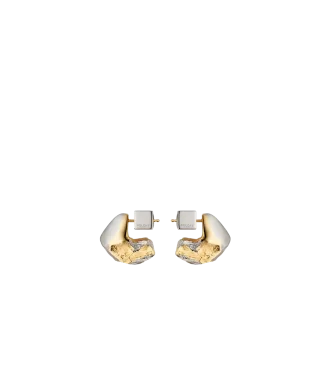 Orecchini a bottone Eroz Edition Duo in palladio con placcatura in oro 24 carati Orecchini a bottone Eroz Edition Duo in palladio con placcatura in oro 24 carati
