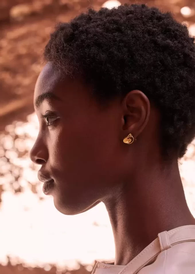 Orecchini a bottone Éole Edizione in oro 24 carati dorato Orecchini a bottone Éole Edizione in oro 24 carati dorato