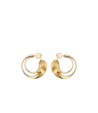Orecchini a cerchio Eroz Edition in oro 24 carati dorato