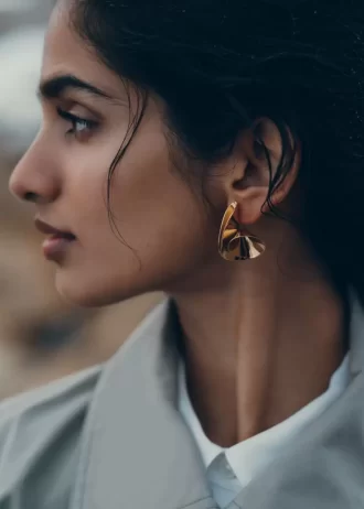 Orecchini Éole Edition in oro 24 carati dorato